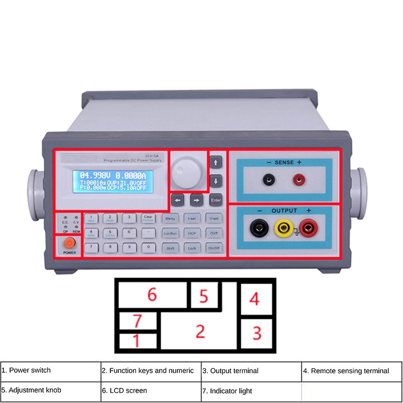 Linear Lab Power Supply Adjustable - Alimentatore DC programmabile con regolatore lineare,