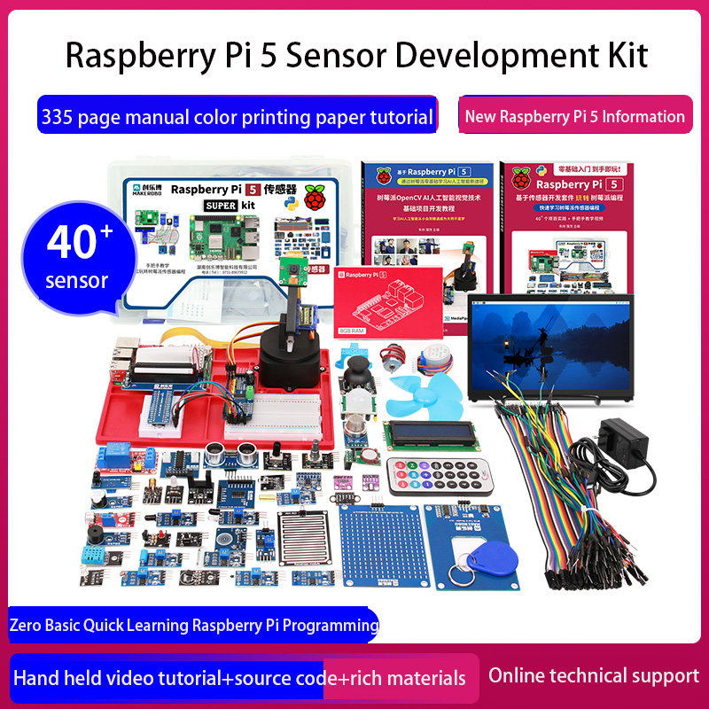Raspberry Pi 5 8Gb Kit - Kit di sviluppo sensore Raspberry Pi