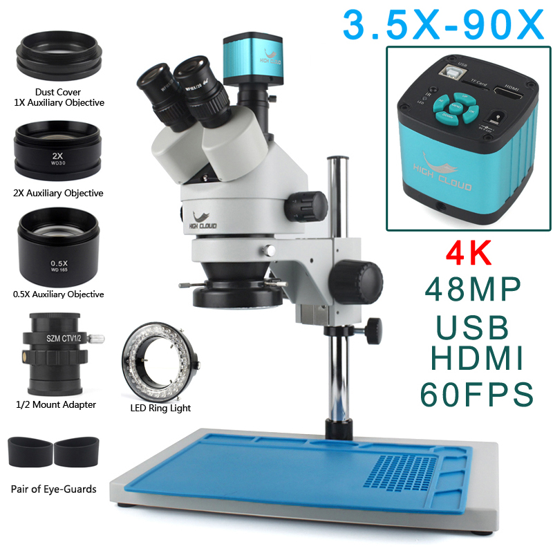 Microscopio trinoculare stereo - Stereo Trinocular Microscope Pcb recensione e prezzo