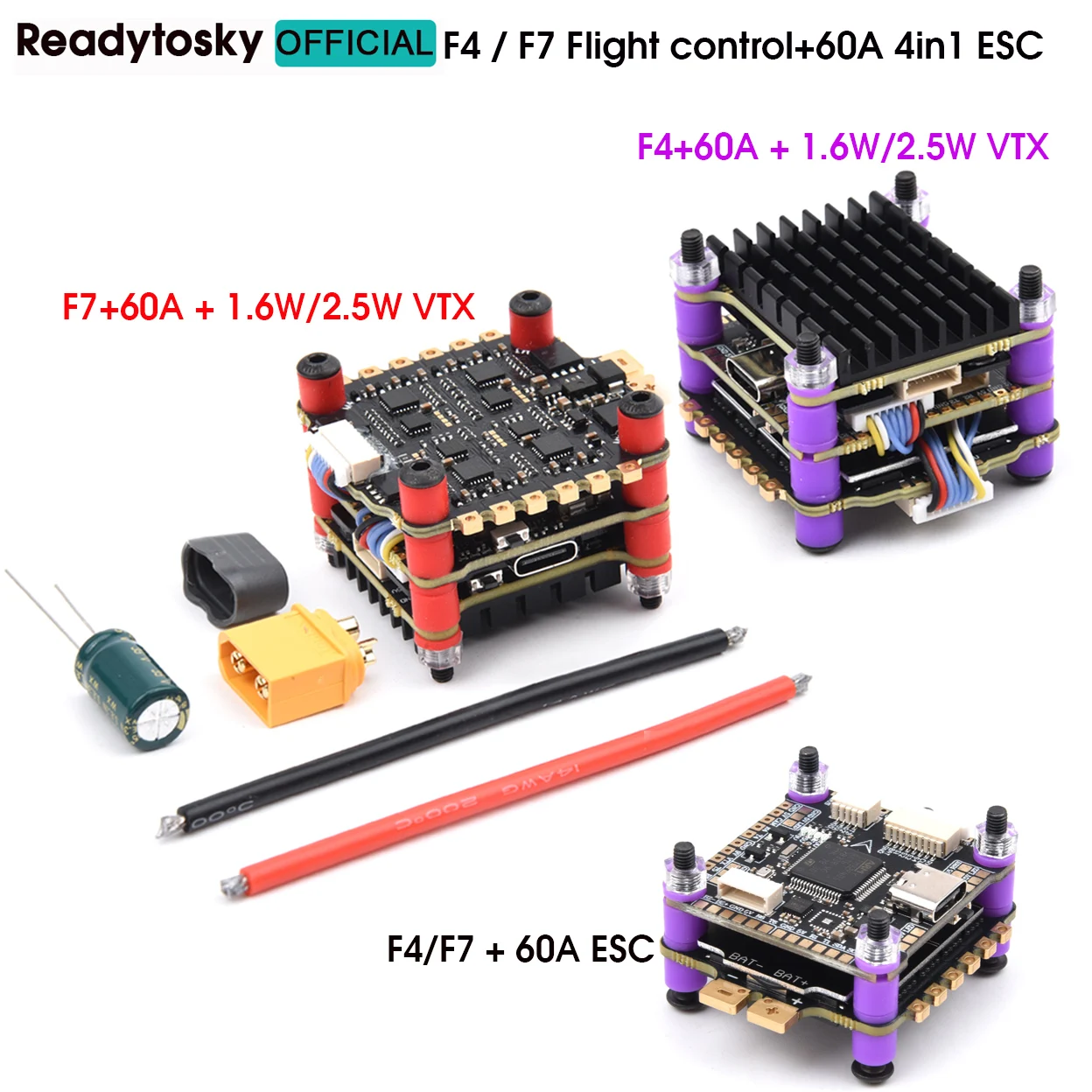 4.9G-5.8G 1.6W / 2.5W VTX + F7 - Fpv Flight Controller F7 Stack 60A recensione e prezzo