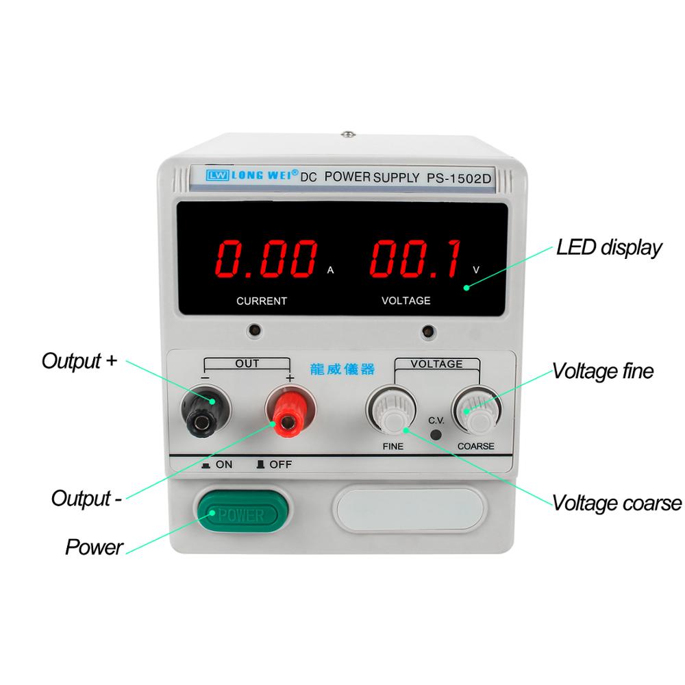 LW PS-1502D 1503D PS-1505D 15V - Linear Lab Power Supply Adjustable recensione e prezzo
